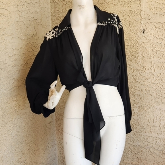 Western‎ Black Blouse - Picture 4 of 8